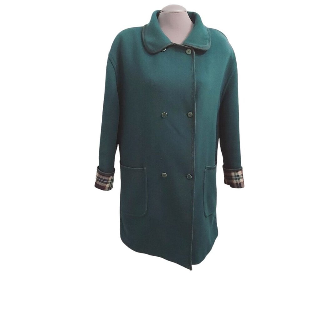 Vintage Merlet Loden Coat Made in Italy Pure Virgin Wool Forest Green Jacket XL